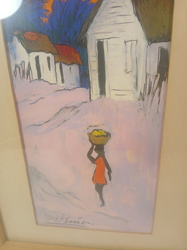 Original Acrylic Painting Signed 10 1/2" W x 22" H gallery
