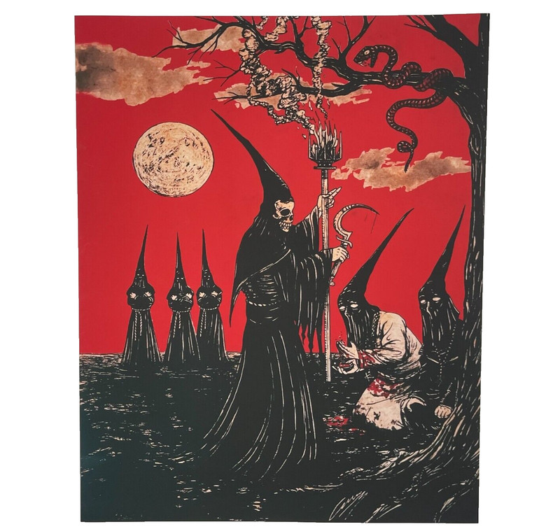 Devil Poster Satan Witches Scary Demon Witch Dark 4 Horsemen Halloween Wall Art