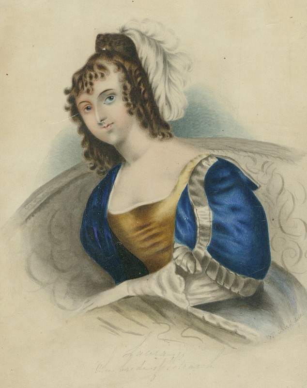 Framed Early 19th Century Watercolour - Laura, The Bride of Petrarch gallery