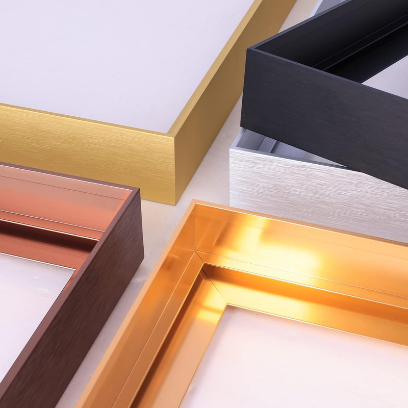 Light Gold DIY Metal Floating Frame for 50×50″ Canvas Art, 1.5″ Depth