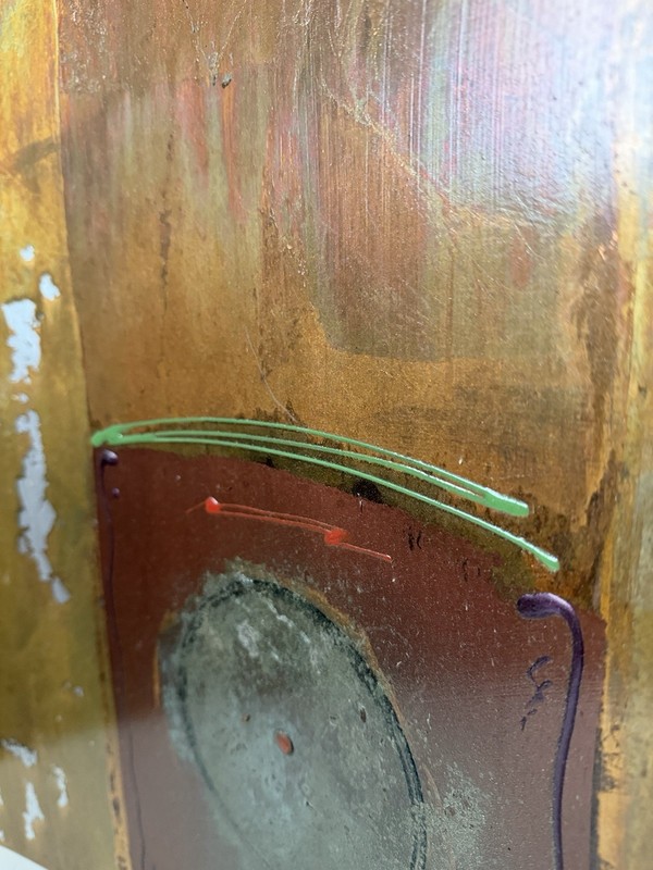 Original Tony Evans Early 80S Multi Color metal wall art California Artist gallery