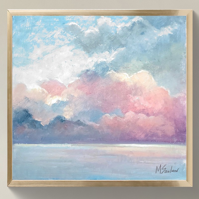 Original Fine Art Painting 12×12 | Signed Canvas | Impressionist Seascape