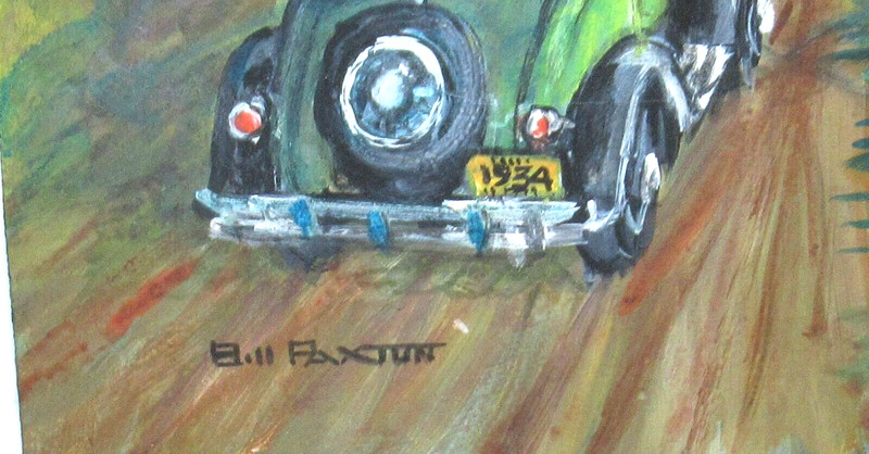 WILLIAM (BILL) PAXTON SABATTUS CABLE CAR CROSSING MAINE OIL ON BOARD PAINTING gallery