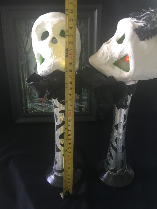 Halloween/Haunted House Painting/ Skull Candle Holders /Ghosts/Creepy/OOAk gallery