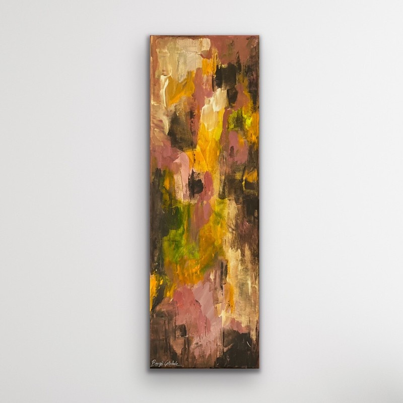 My Romantic Garden~ Original Abstract Modern Art. 8 X 24 Inch