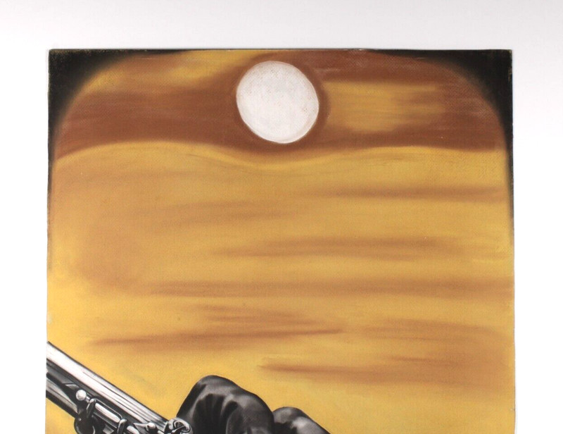 Mid Century Flute Hand Pastel Painting Signed Dun Ston? Instrument Pastel gallery