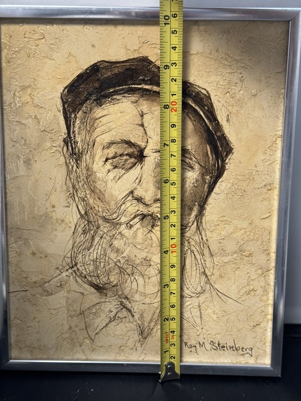 Roy M Steinberg Artist Masterpiece Self Portrait Oil On Board Painting gallery