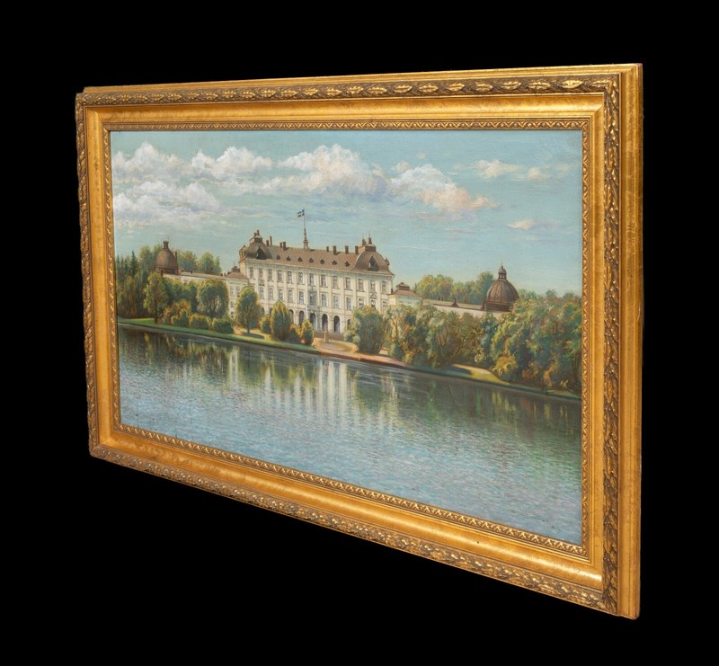 Large 19th century Architectural Study Of Drottningholm Royal Palace Sweden gallery