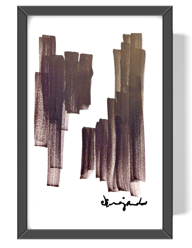 Guajardo Art: Echoes 9X6 Paper Vibrant Colorful Abstract