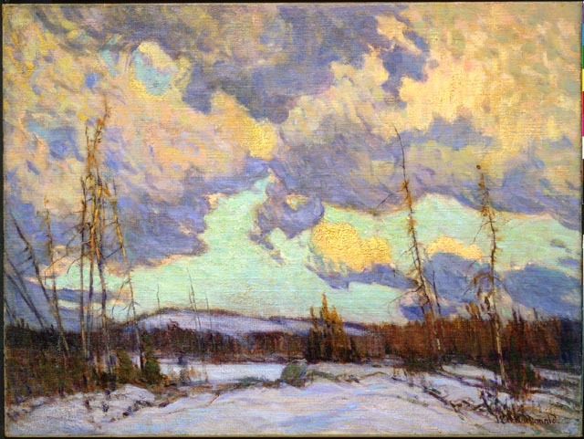 Oil Painting repro J.E.H. MacDonald March Evening, Northland 20″x24″