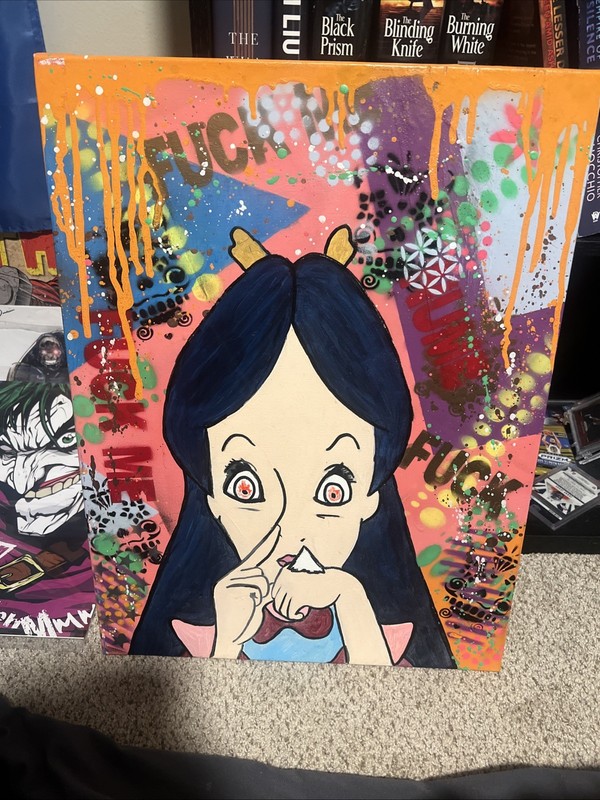 Alice in Wonderland cocaine Painting