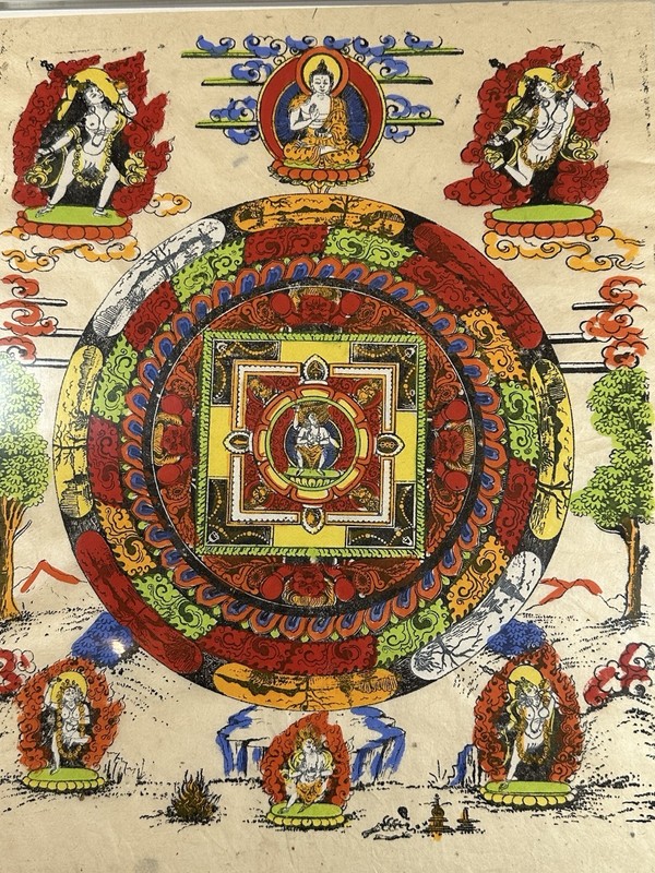 MANDALA TIBETAN THANGKA PAINTING ART PRINT 11” x 14” gallery