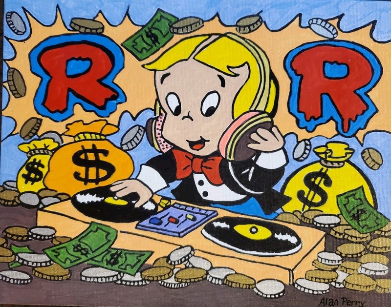 Richie Rich, 8″ x 10″ Original Acrylic Painting