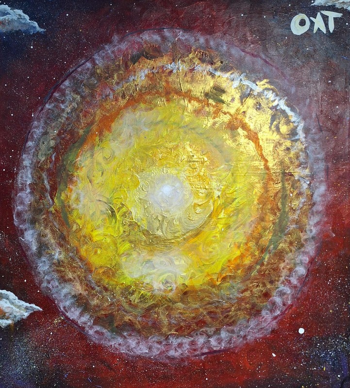 HandPainted OAT Original Art Cosmic Radiance: Origin of Fire