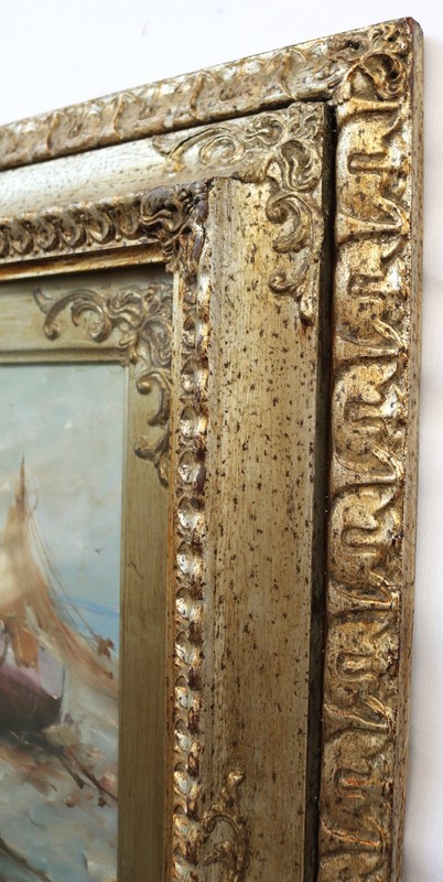 Oil Painting on Canvas "The Sea" Author R. Apice (1982) - Original Certificate gallery