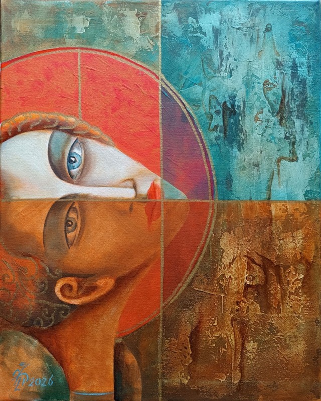 ORIGINAL Oil Painting canvas modern CONTEMPORARY ART surrealism Pronkin 2026 BOY