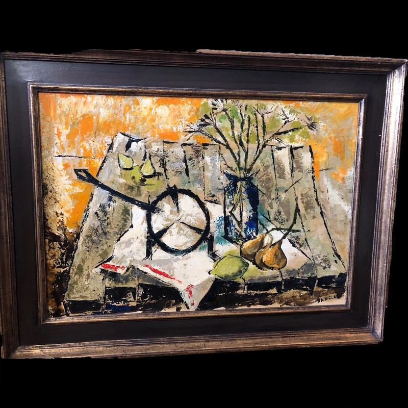 Original ￼Jacques Danglas Still Life Oil Painting￼ 19“ x 25 1/2“ Framed ￼