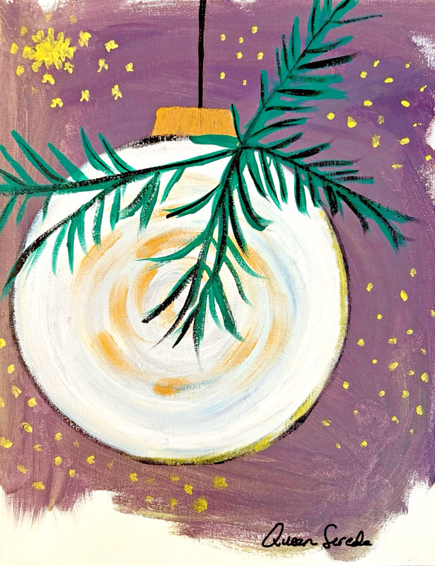 HOLIIDAY PAINTING 11X14 Christmas Tree Ornament 2 Home Fine Wall Art Decoration