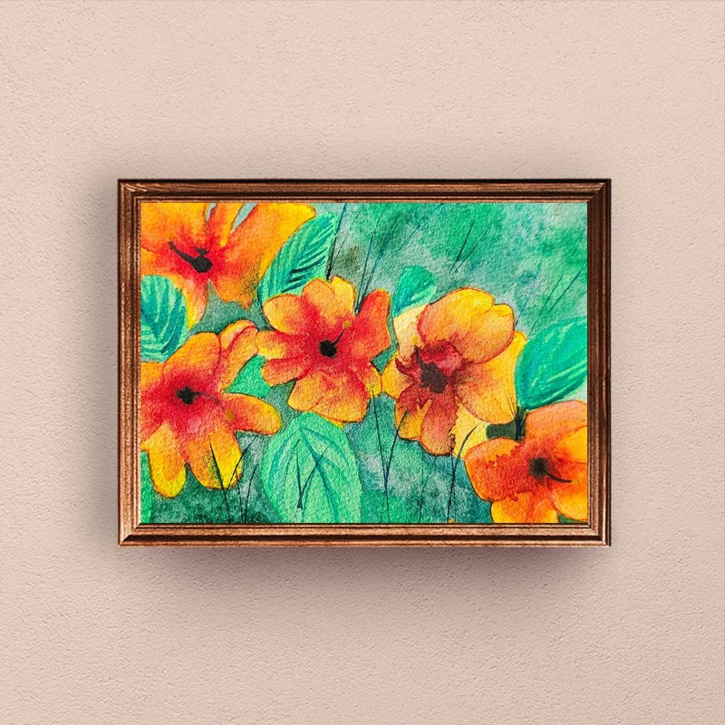 Summer Flowers Watercolor Bouquet of flowers Watercolor Original Painting