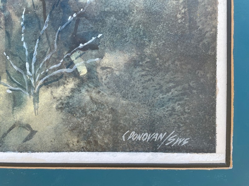 WESTERN ORIGINAL, "No Escape," by Celebrated Watercolor Artist Donovan, Signed gallery
