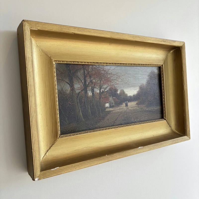 Timeless Landscape Oil Painting "Gilded Frame" Refined Small Art gallery