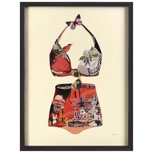 Dimensional Collage Handmade by Alex Zeng Framed Graphic Monte Carlo Beach