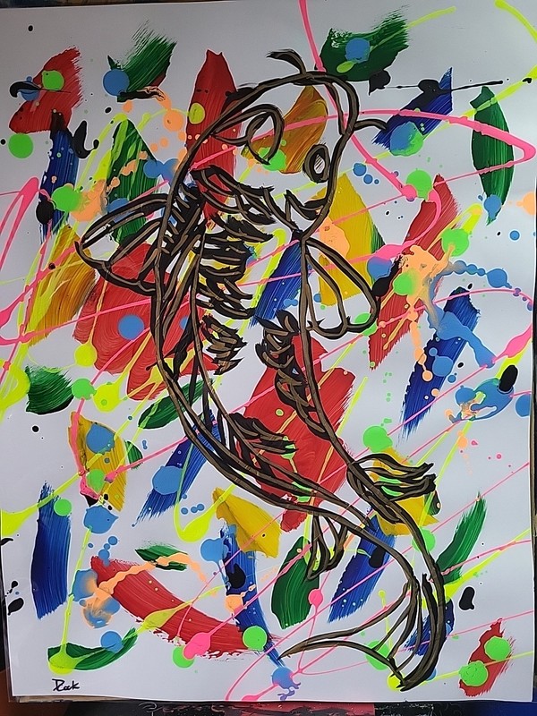 Original Art 12×16 Figurative Abstract Expressionist on Gallery Paper