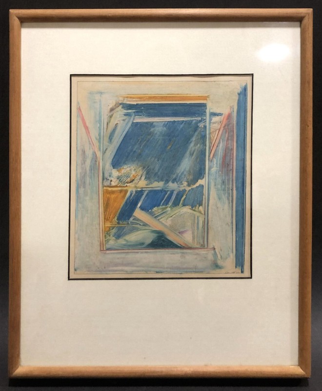 MID-CENTURY Modern ~ ABSTRACT EXPRESSIONIST ~ 1960 Painting LISTED AMERICAN