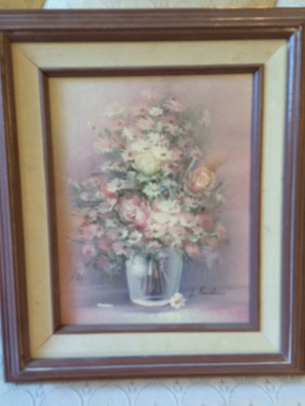 Nice Original L Rundin ‘Vase Of Flowers» Oil Painting #2 – Signed And Framed