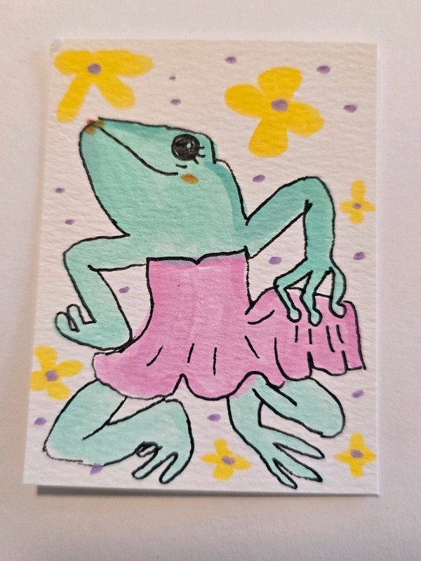 ACEO Original Art Painting 2.5×3.5 Inches