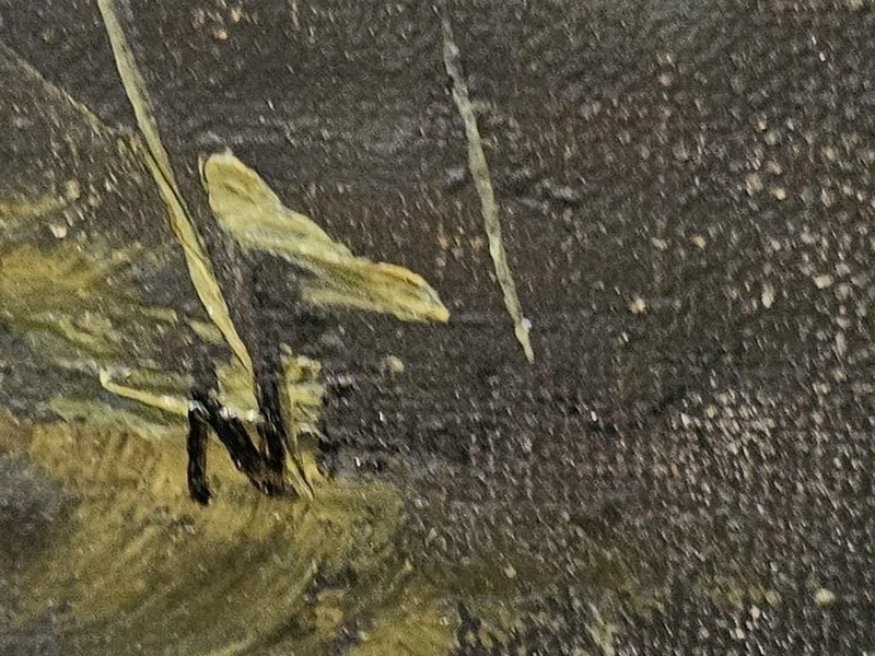 "Wildflowers" on Canvas In Gold Frame, Hans Scolby, Danish artist, 28" x 24" gallery