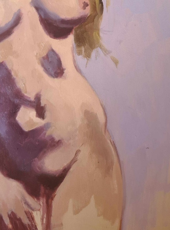 PAINTING - NUDE - EROTIC - EXPR - REALISM - UNIQUE - oil on canvas 70 x 50cm gallery