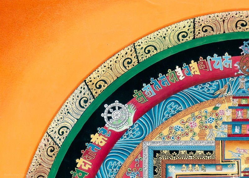 Detailed Kalachakra Mandala – Symbol of Universal Balance & Peace -A93093 gallery