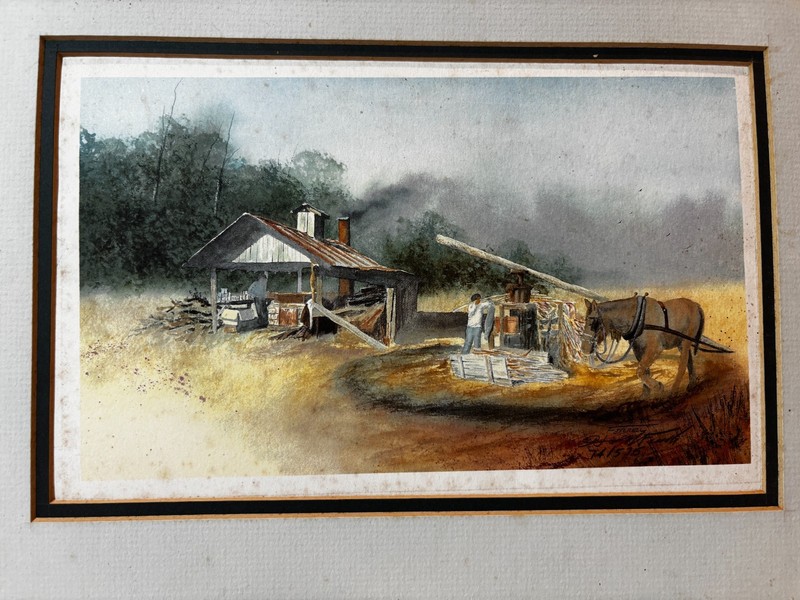 Watercolor Painting Herman Ferrell, American/Louisiana 20th c.