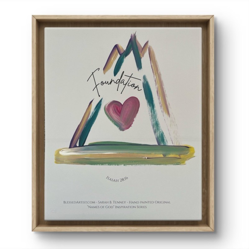 BLESSED#1059 8×10 Original Art «FOUNDATION» Bible Names of God Series