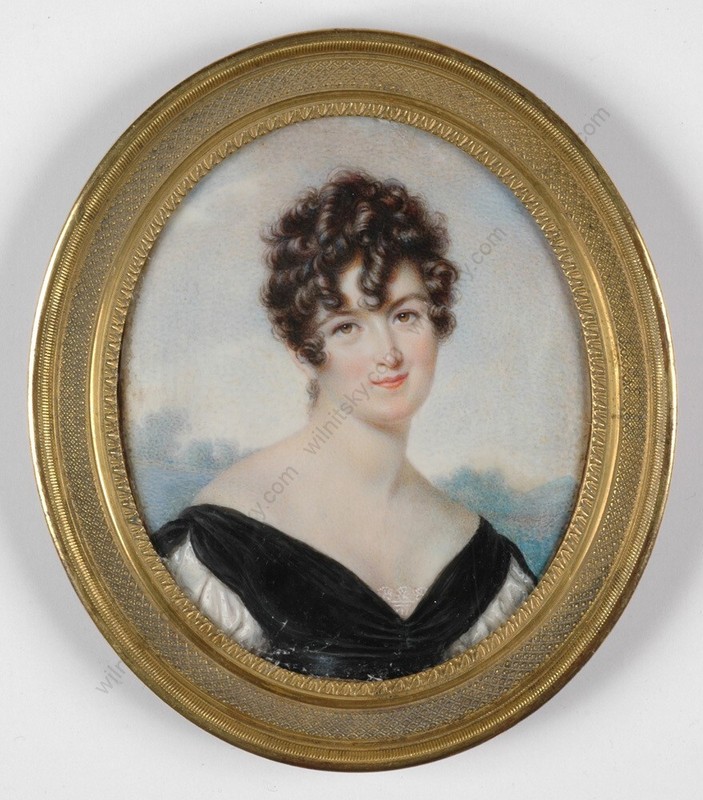 Attributed to André-Léon Larue/Mansion (1785-1834) «French Lady» miniature (m)