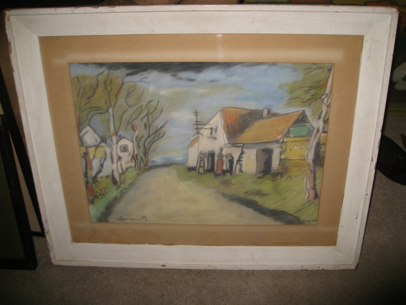 Signed Original Village Landscape Fauvist Post Impressionism Normandy? IMPORTANT