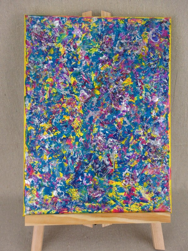 Original Abstract Painting on Canvas Textured Wall Art «Electric Boogie»