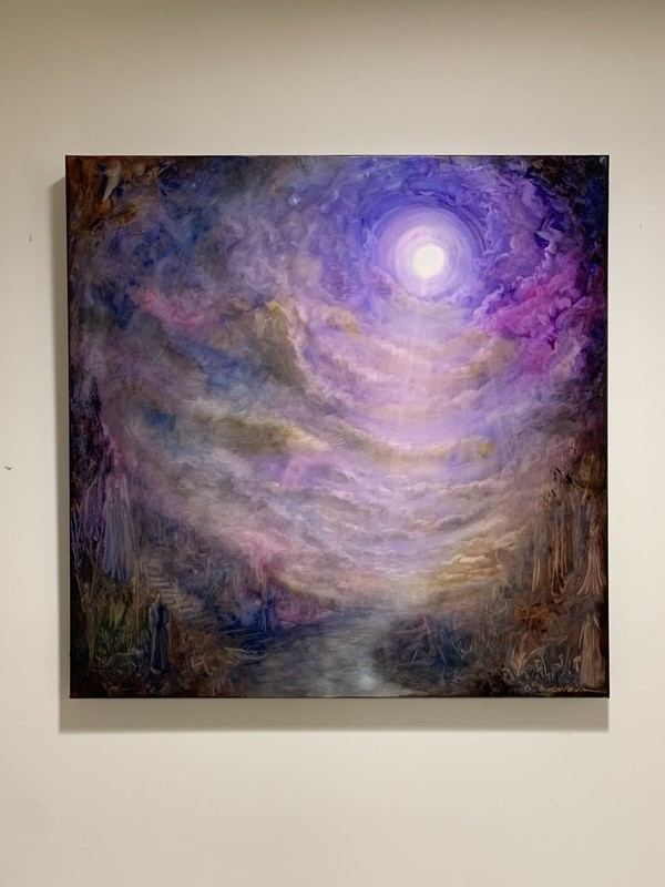 Original Oil Painting “Majestic Moon” 30×30 Fine Art Canvas