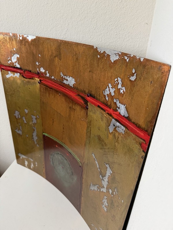 Original Tony Evans Early 80S Multi Color metal wall art California Artist gallery