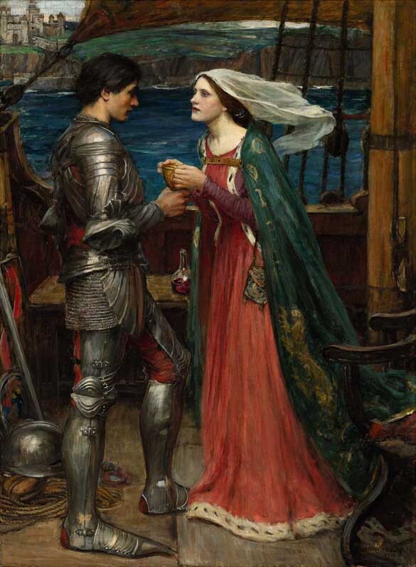 Oil painting reproduction Sothebys Waterhouse Tristan e isolda by Waterhouse 067