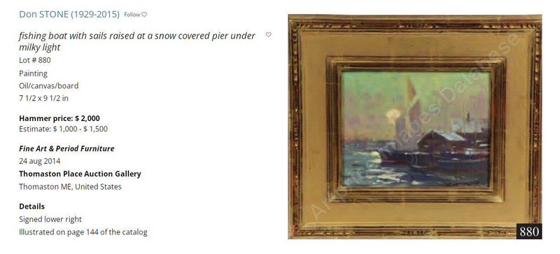 Original Gouache By National Academician Don Stone "The Second Day Out" gallery