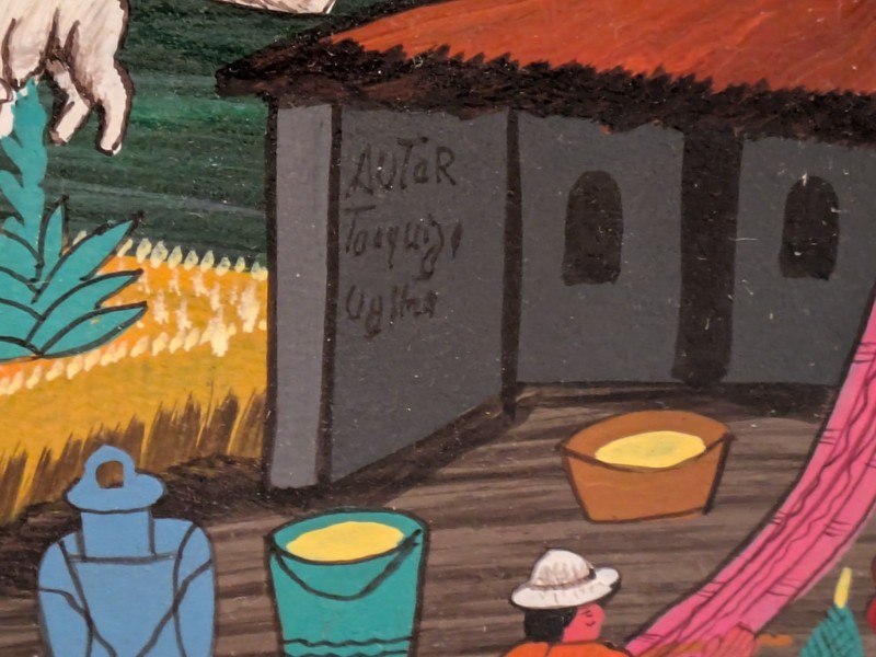 Vintage Ecuadorian Hand Crafted Tigua Folk Artwork gallery