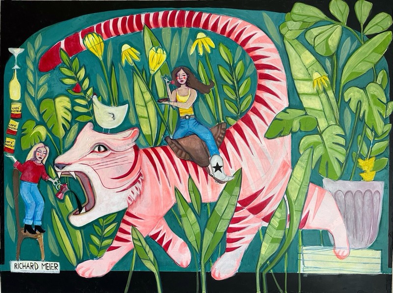 Large Original Painting By Erin Machado On Canvas