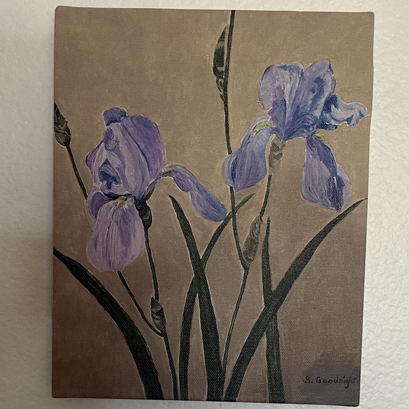 Purple iris Painting