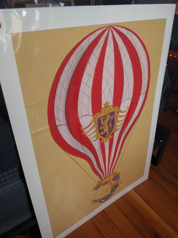 FIVE WEEKS IN A BALLOON Movie Props CONCEPT ART PAINTING FIlm Americana 1962 gallery