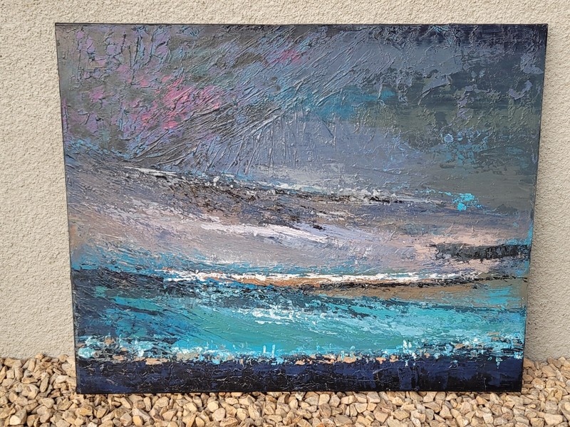 Fabulous Large Original Abstact Landscape/Seascape from Palm Springs