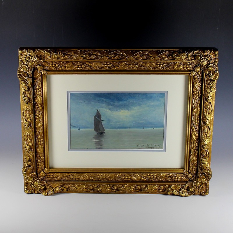Tonalist Oil Painting titled “After the Rain” by listed artist Emile Spilliaert