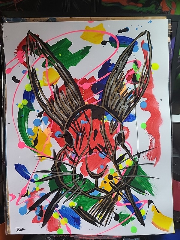 Original Art 12×16 Figurative Abstract Expressionist on Gallery Paper