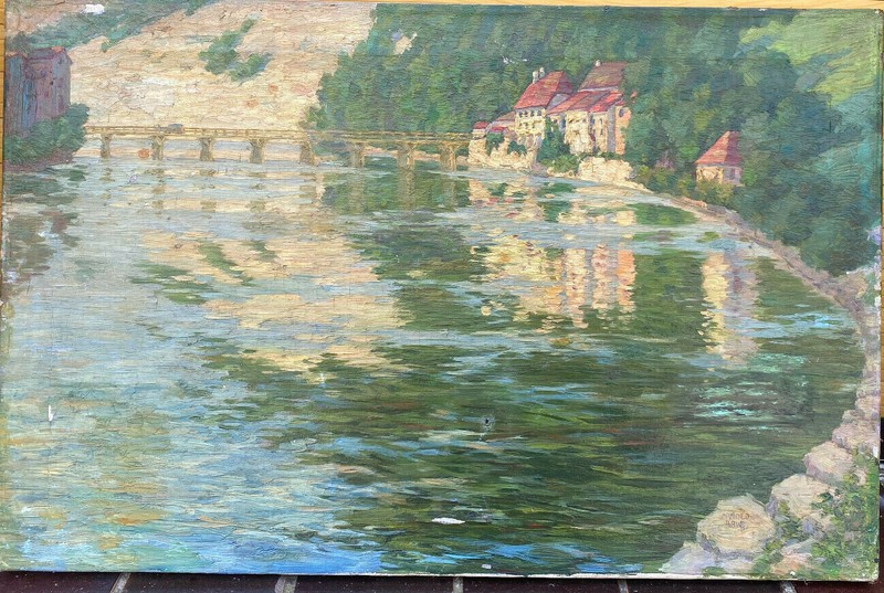 Arnold Baur *1869 – 1947 Oil Painting Rottenber Lower Inntal Signed unrest